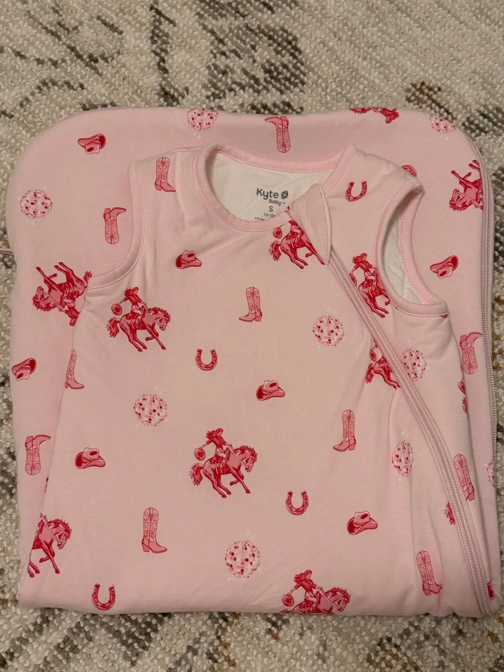 Kyte BABY Pink Western Sleeveless Sleep Bag 1.0 tog Small
